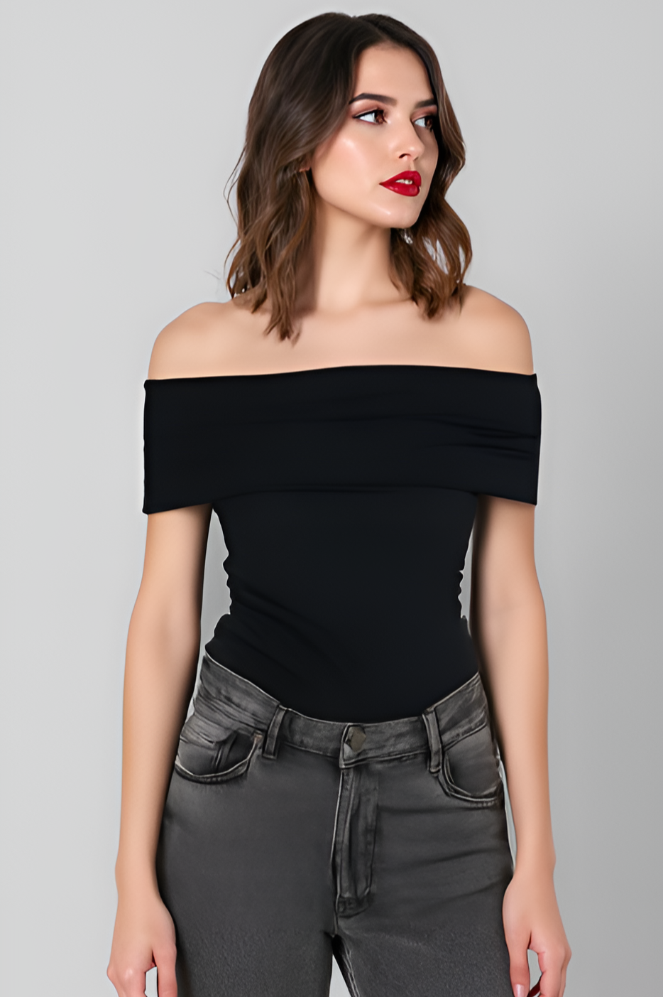 Off Shoulder Slim - Black