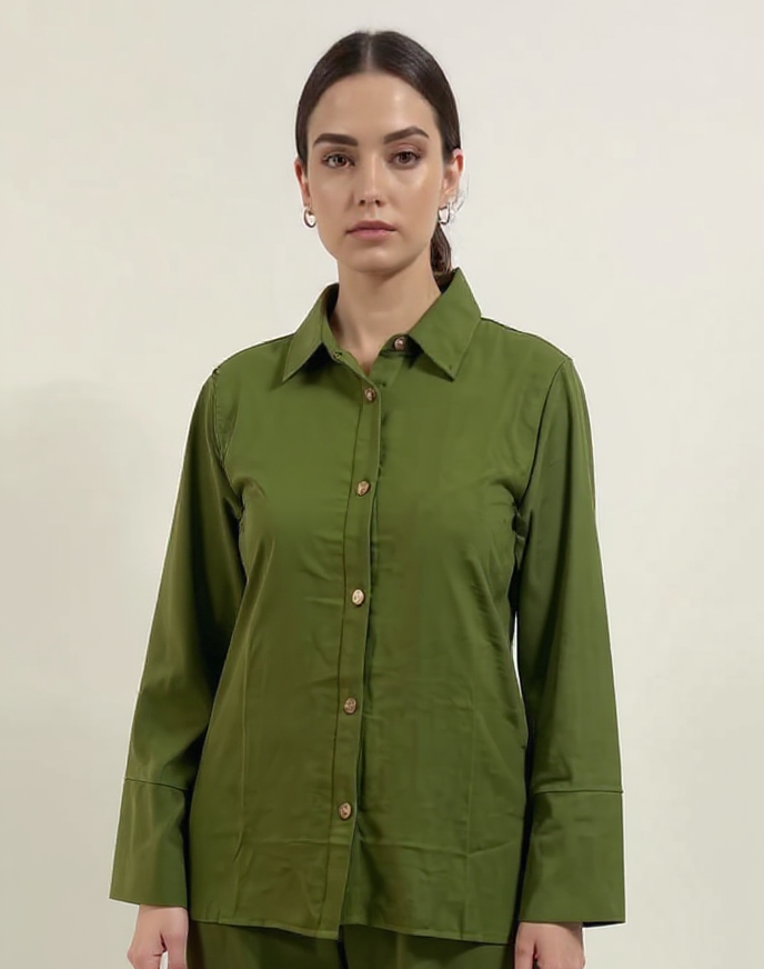 Linen Shirt - Olive
