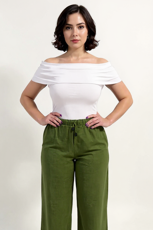 Off Shoulder Slim - White