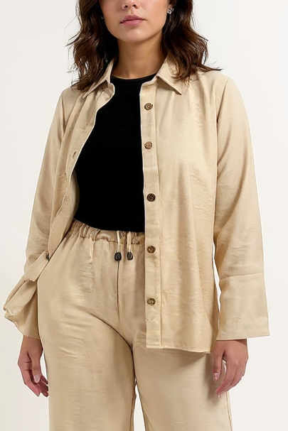 Linen Shirt - Beige
