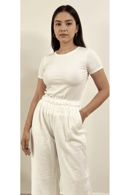 Short Sleeve Slim - White