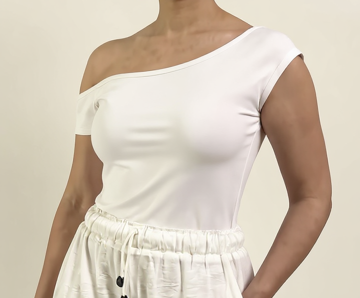 One Shoulder Slim - White