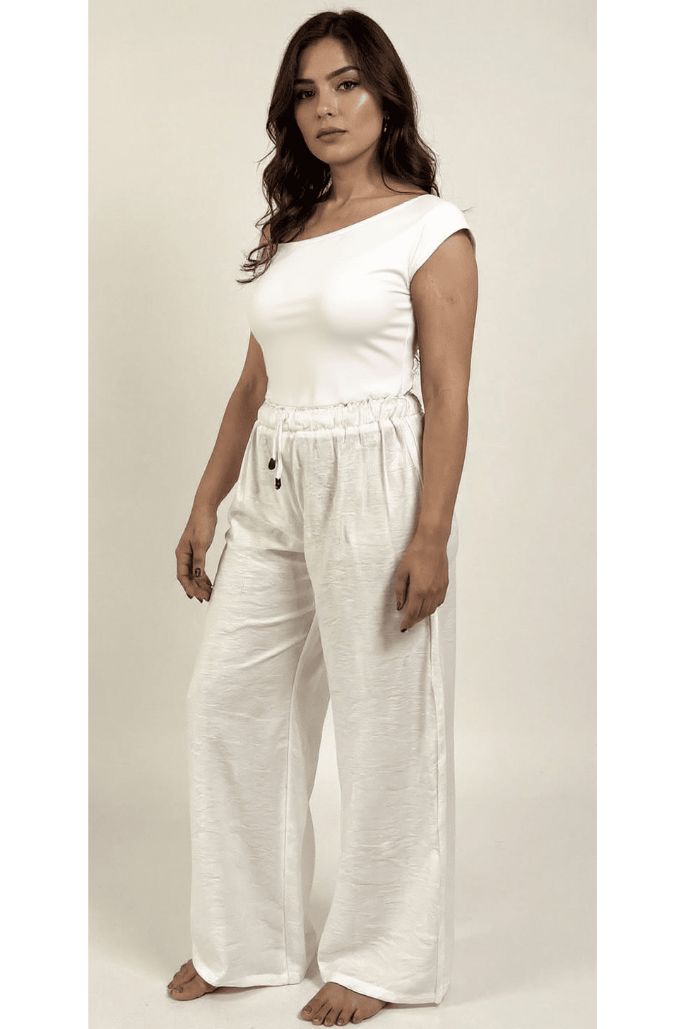 One Shoulder Slim - White