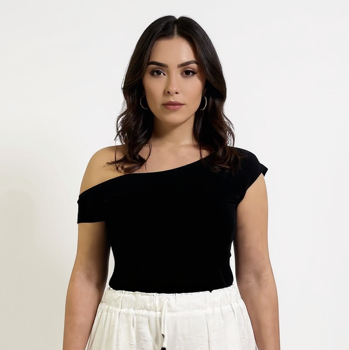 One Shoulder Slim - Black