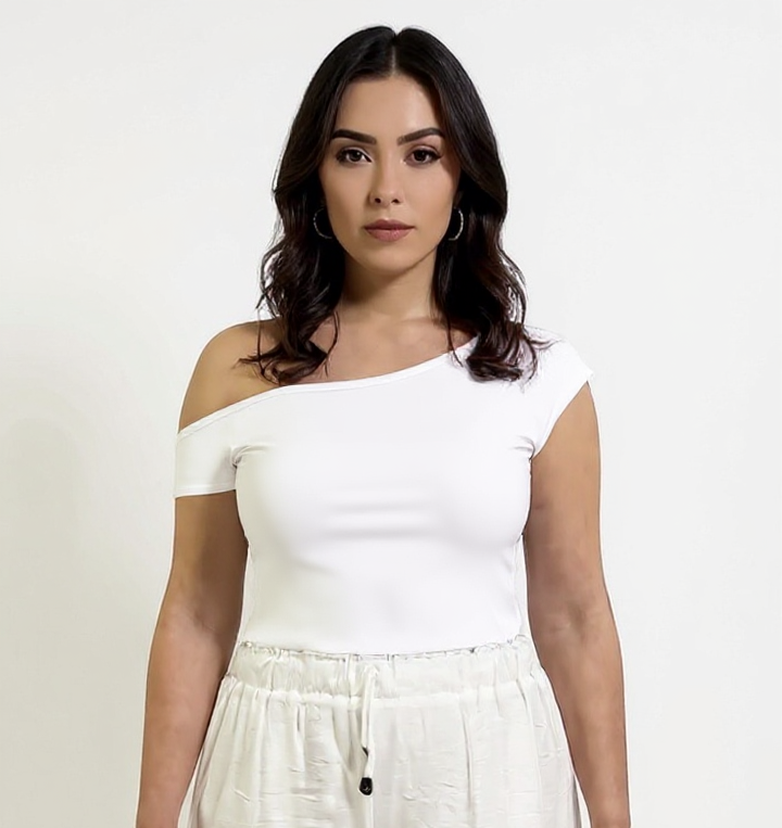 One Shoulder Slim - White
