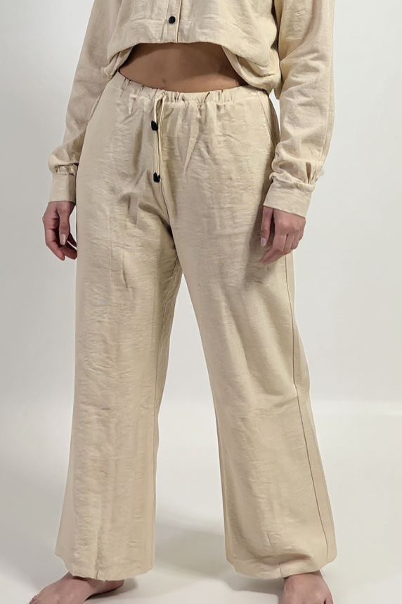 Linen Pants - Beige