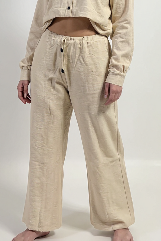 Linen Pants - Beige