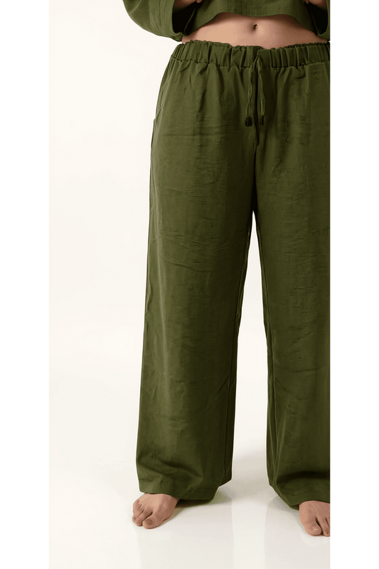 Linen Pants - Olive