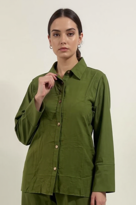 Linen Shirt - Olive